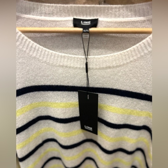 LINE THE LABEL NWT Striped cashmere Lightweight sweater Sz XL - Picture 7 of 7